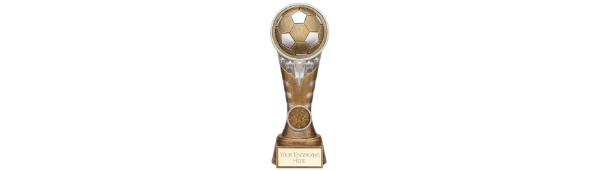 IKON TOWER FOOTBALL TROPHY - 4 SIZES - 15CM TO 22.5CM